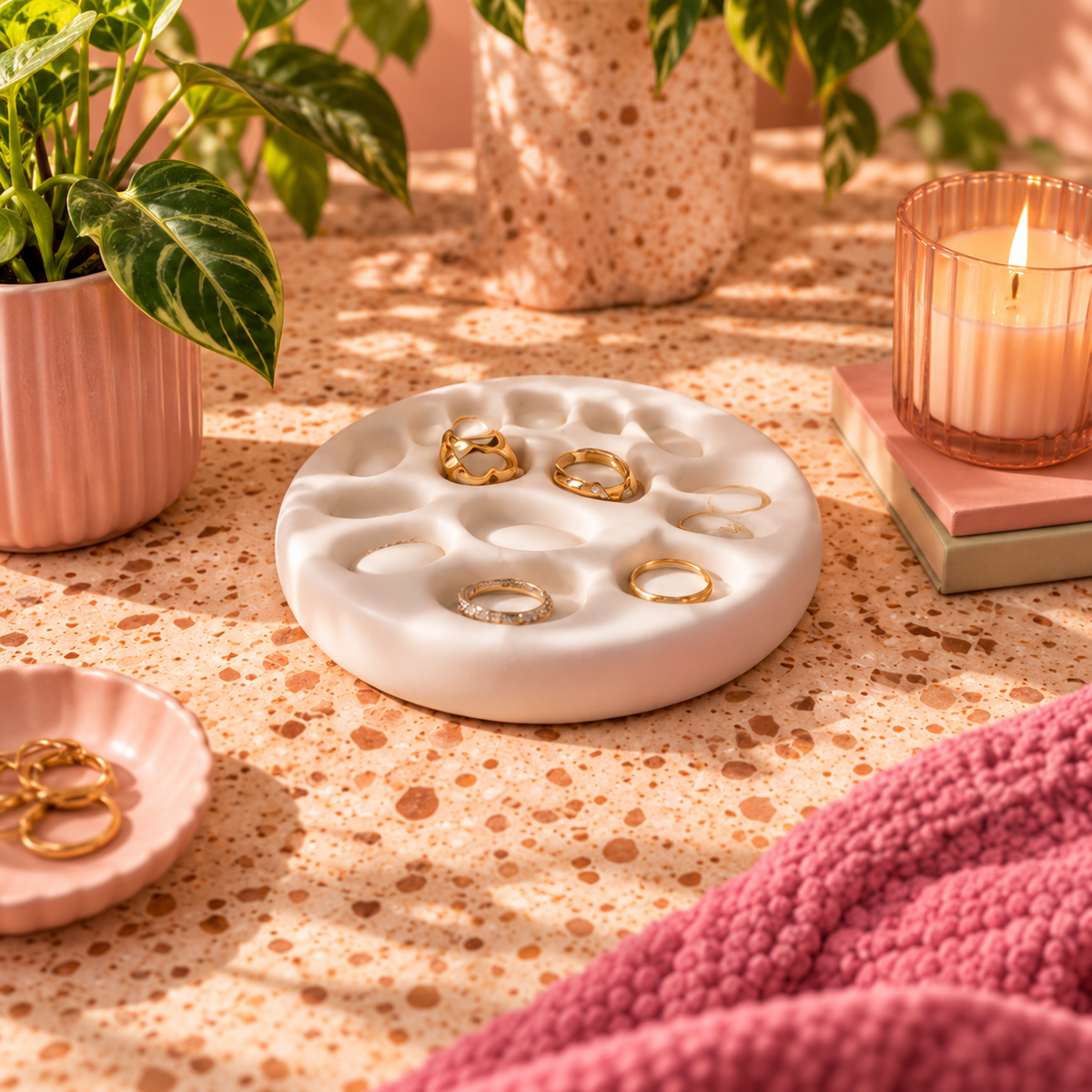 Pebble Ring Dish - Bone White