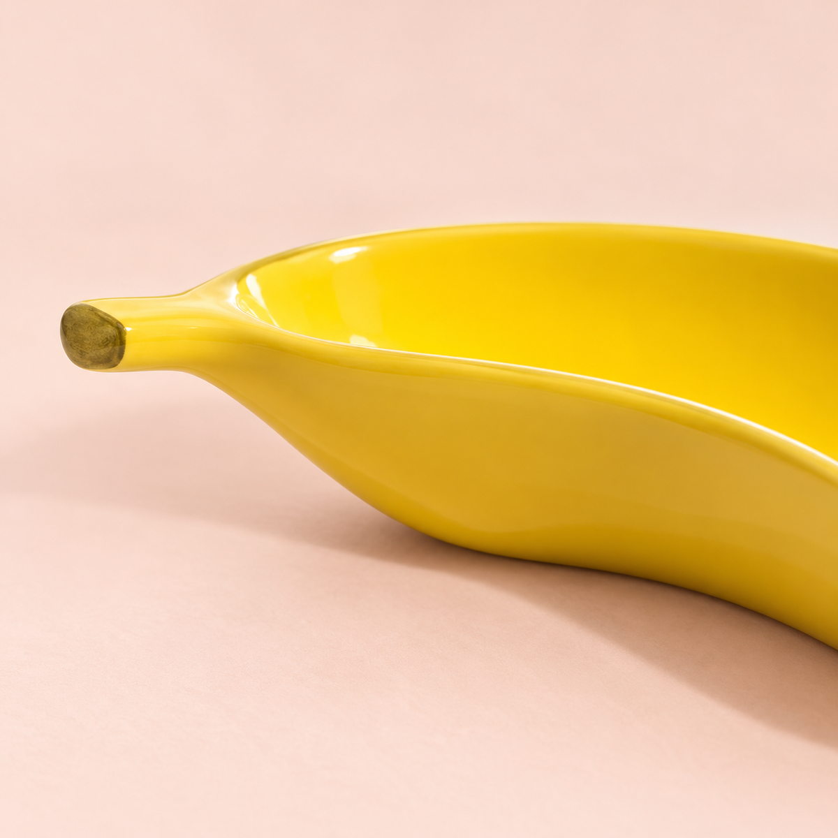 Sunny Yellow Ceramic Banana Trinket Dish