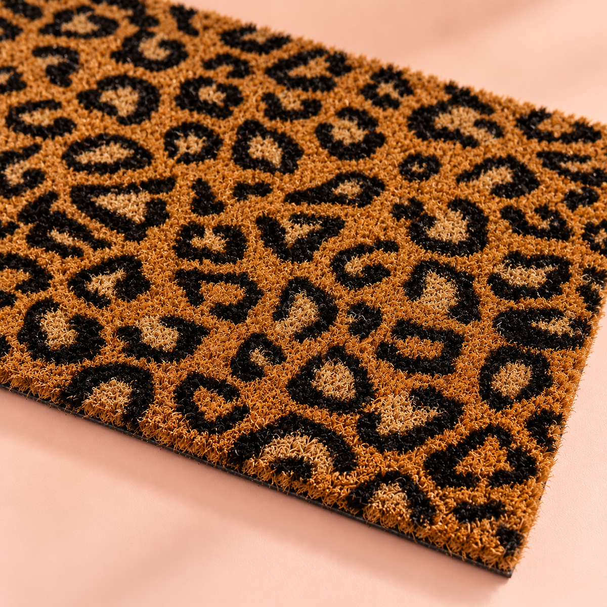 Leopard Print Coir Doormat