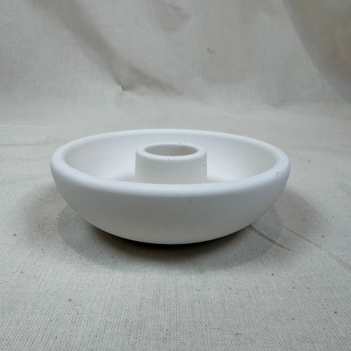 Round Taper Candle Holder - Bone White