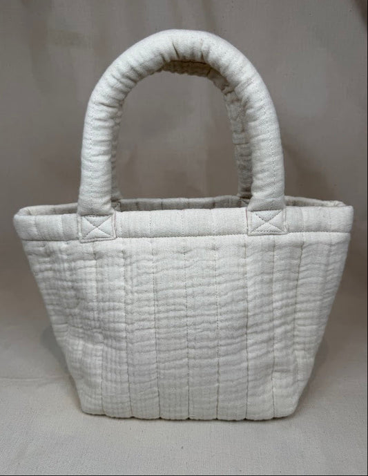 Quilted Tote Bag – Natural