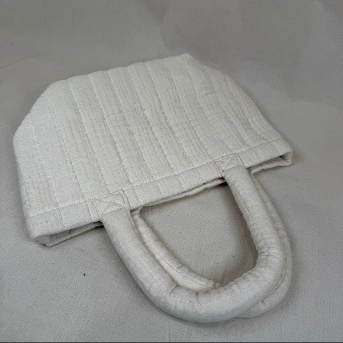 Quilted Tote Bag – Natural