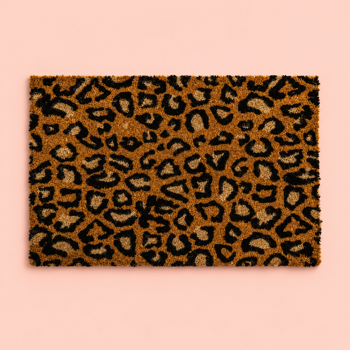 Leopard Print Coir Doormat