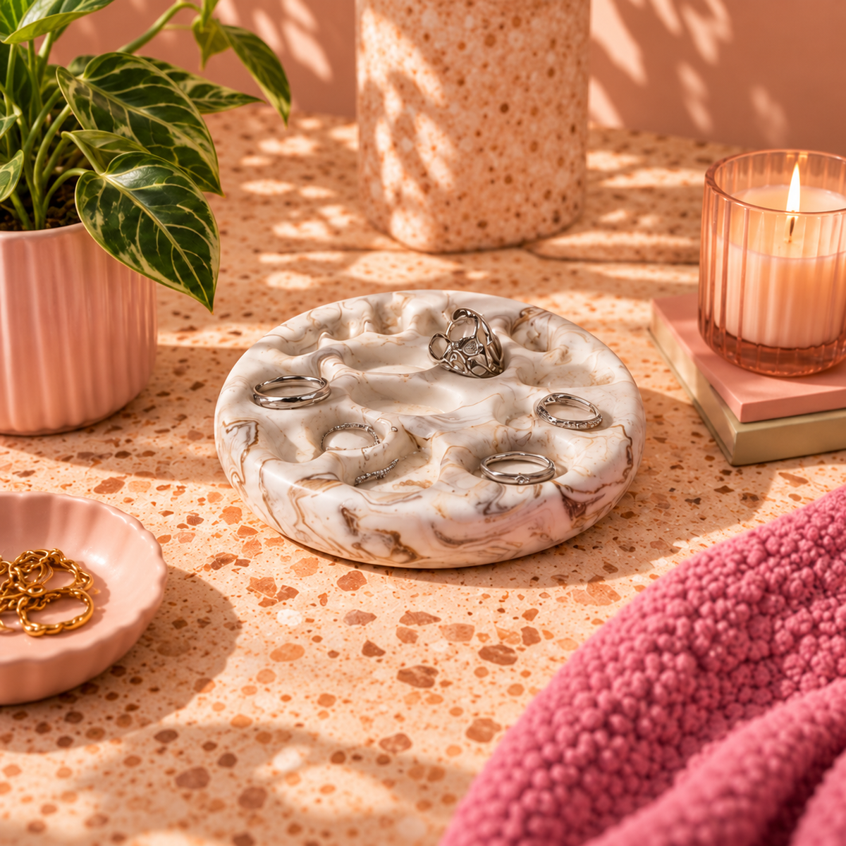Pebble Ring Dish - Marble