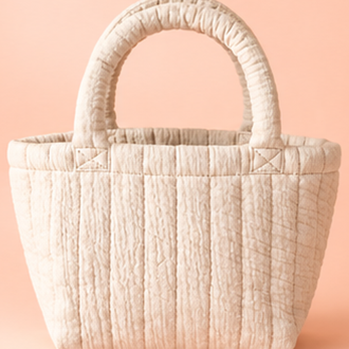 Quilted Tote Bag – Natural
